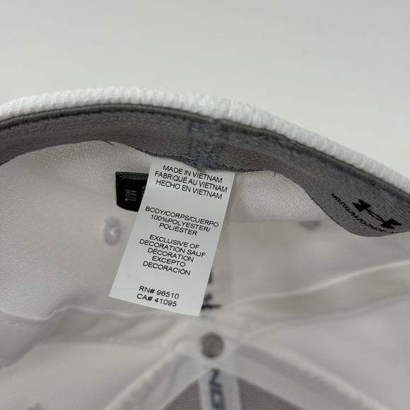 Under Armour Hat Mens M/L White Blitzing 3.0 Low Stretch Performance Golf Active - Picture 8 of 8